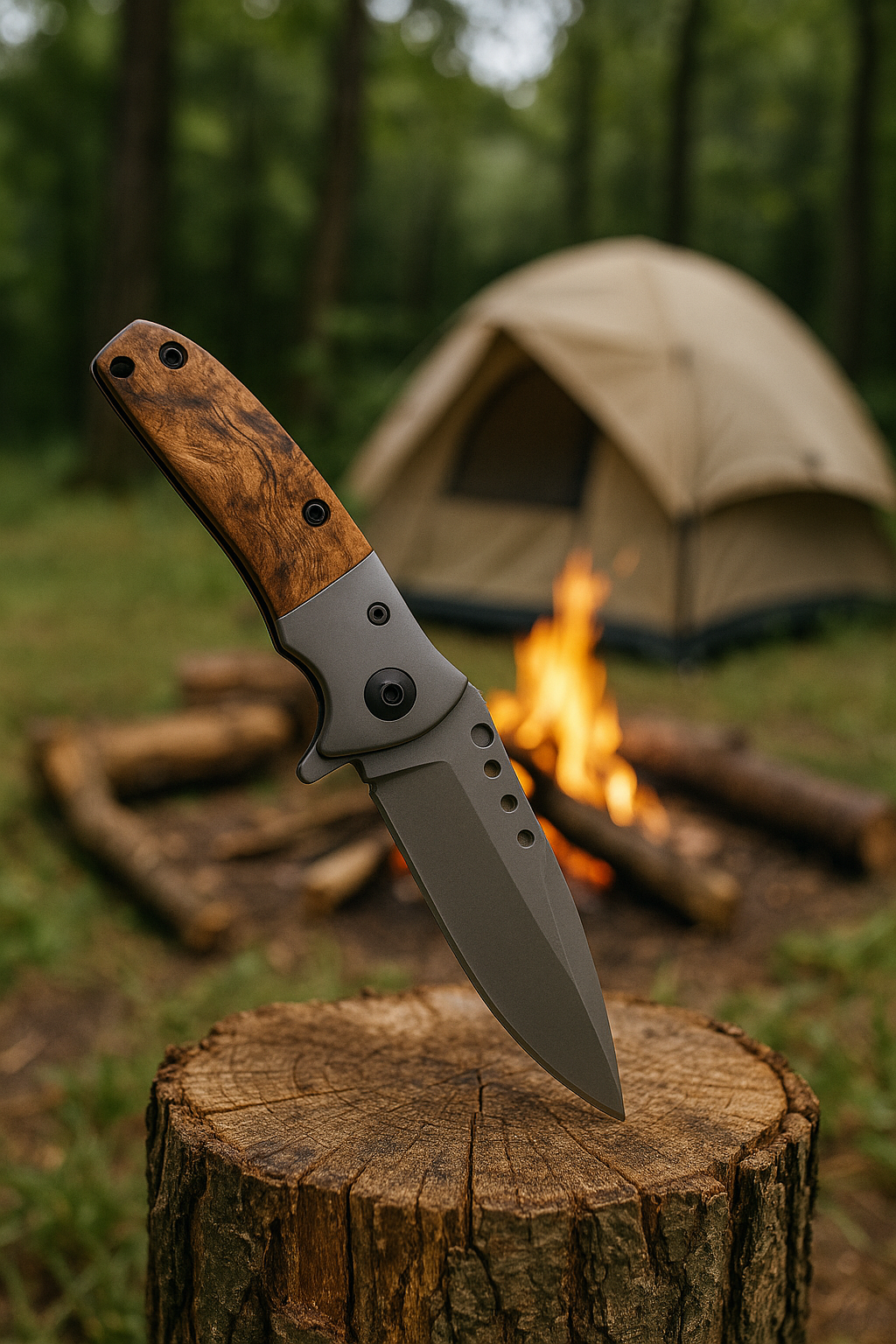 Couteau personnalisé avec votre écriture informatique - Couteau de survie et camping