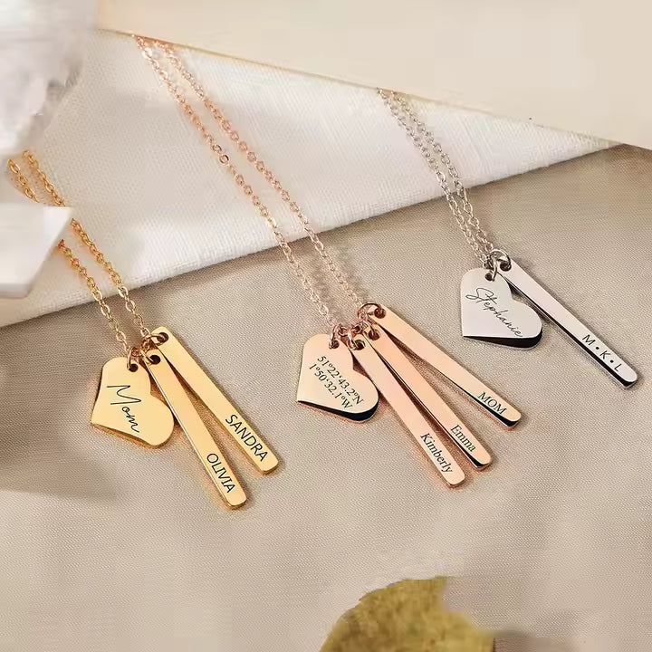 Collier pendentif personnalisé prénoms 3 médaillons (or ou argent)